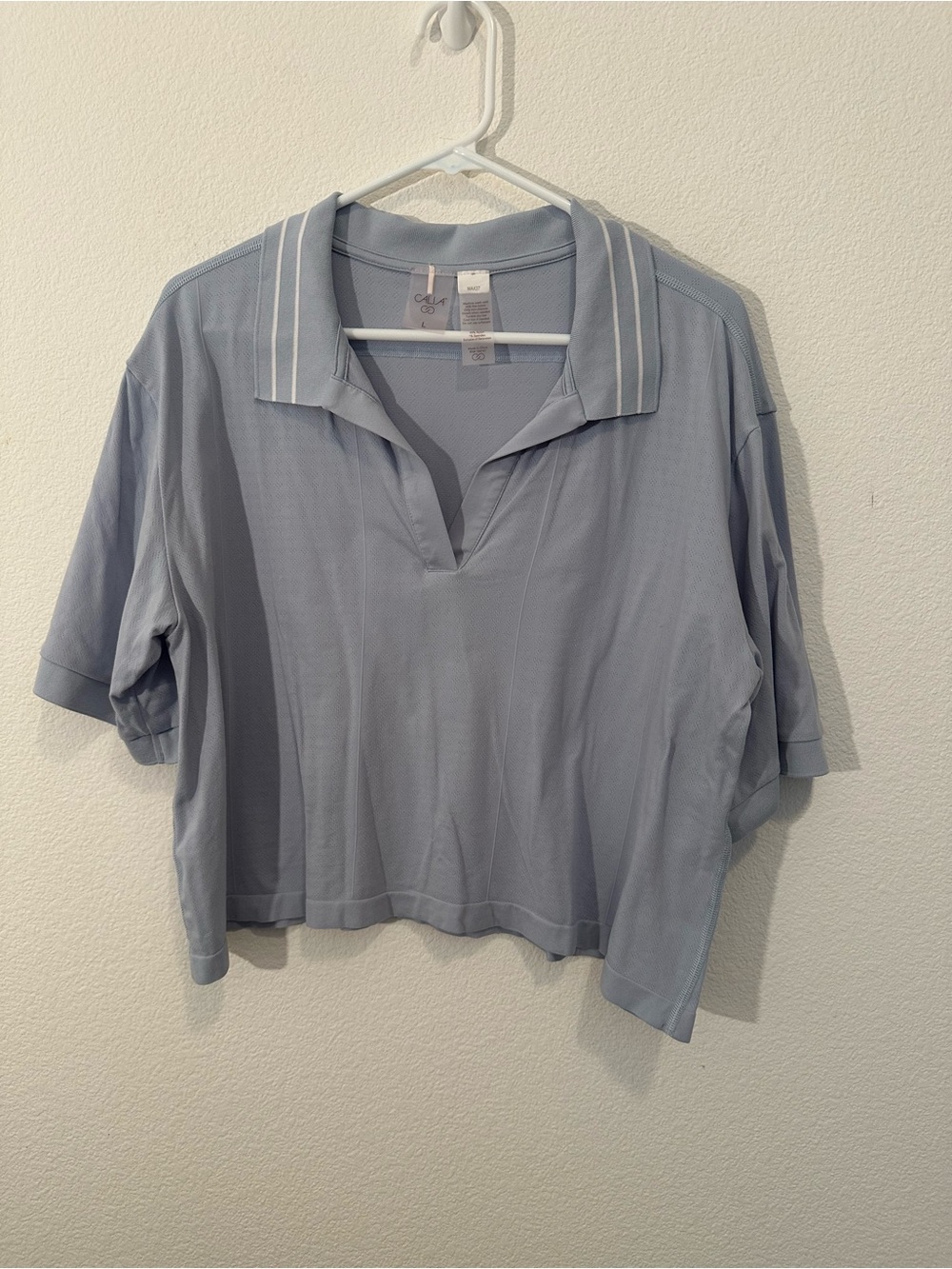 Calia Cropped Polo Shirt Women's, Large